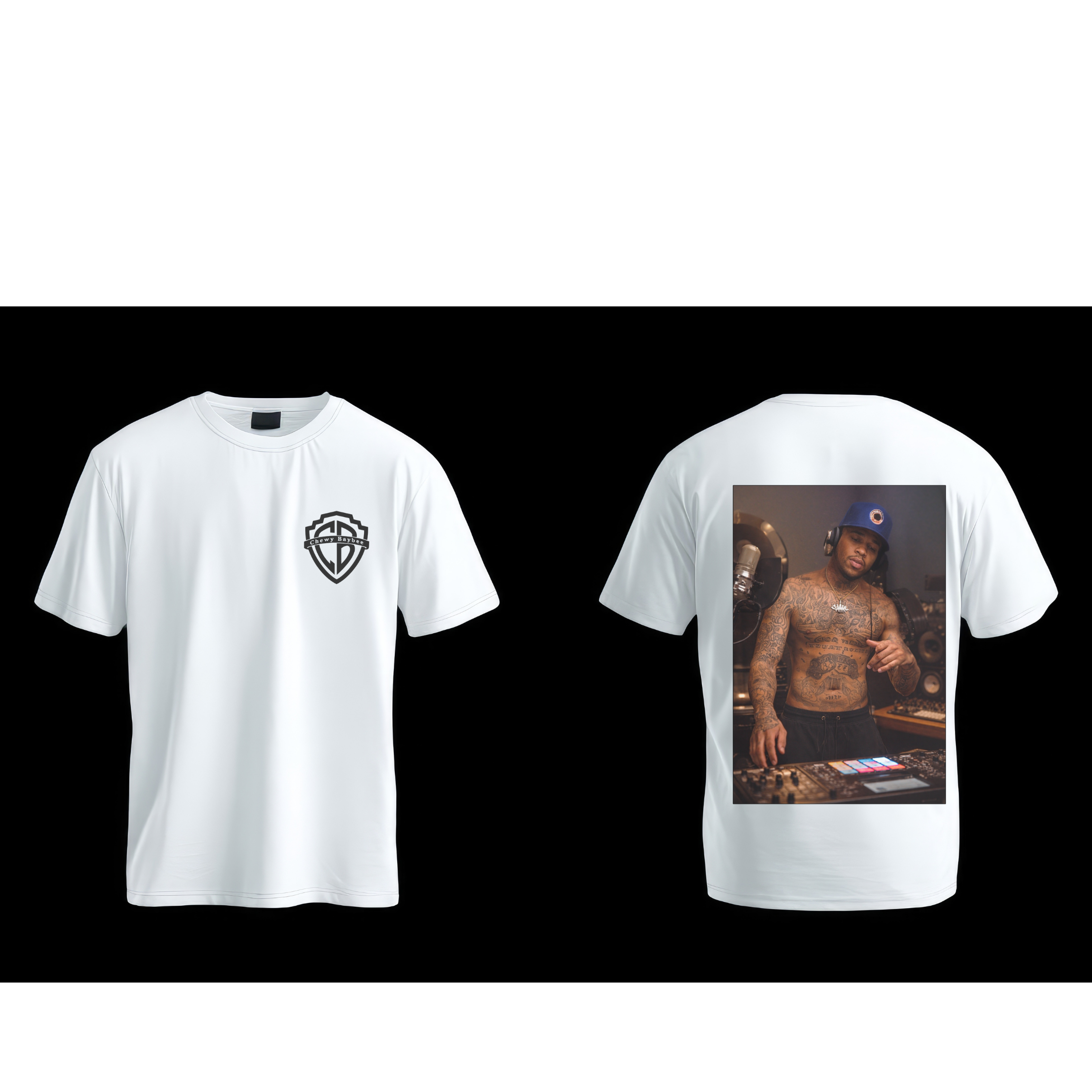 Studio White Tee  Logo Colorway